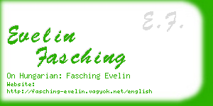 evelin fasching business card